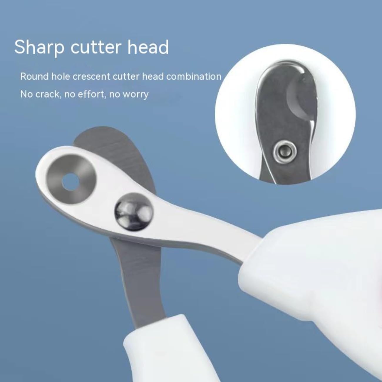 KFX-8042173 Professional Cat Nail Clippers with Safety Circular Cut Hole and Ergonomic Non-Slip Handle for Easy Trimming