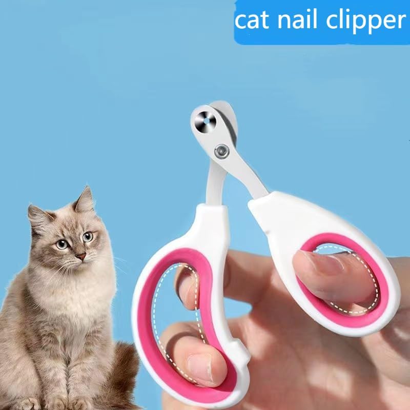 KFX-8042173 Professional Cat Nail Clippers with Safety Circular Cut Hole and Ergonomic Non-Slip Handle for Easy Trimming