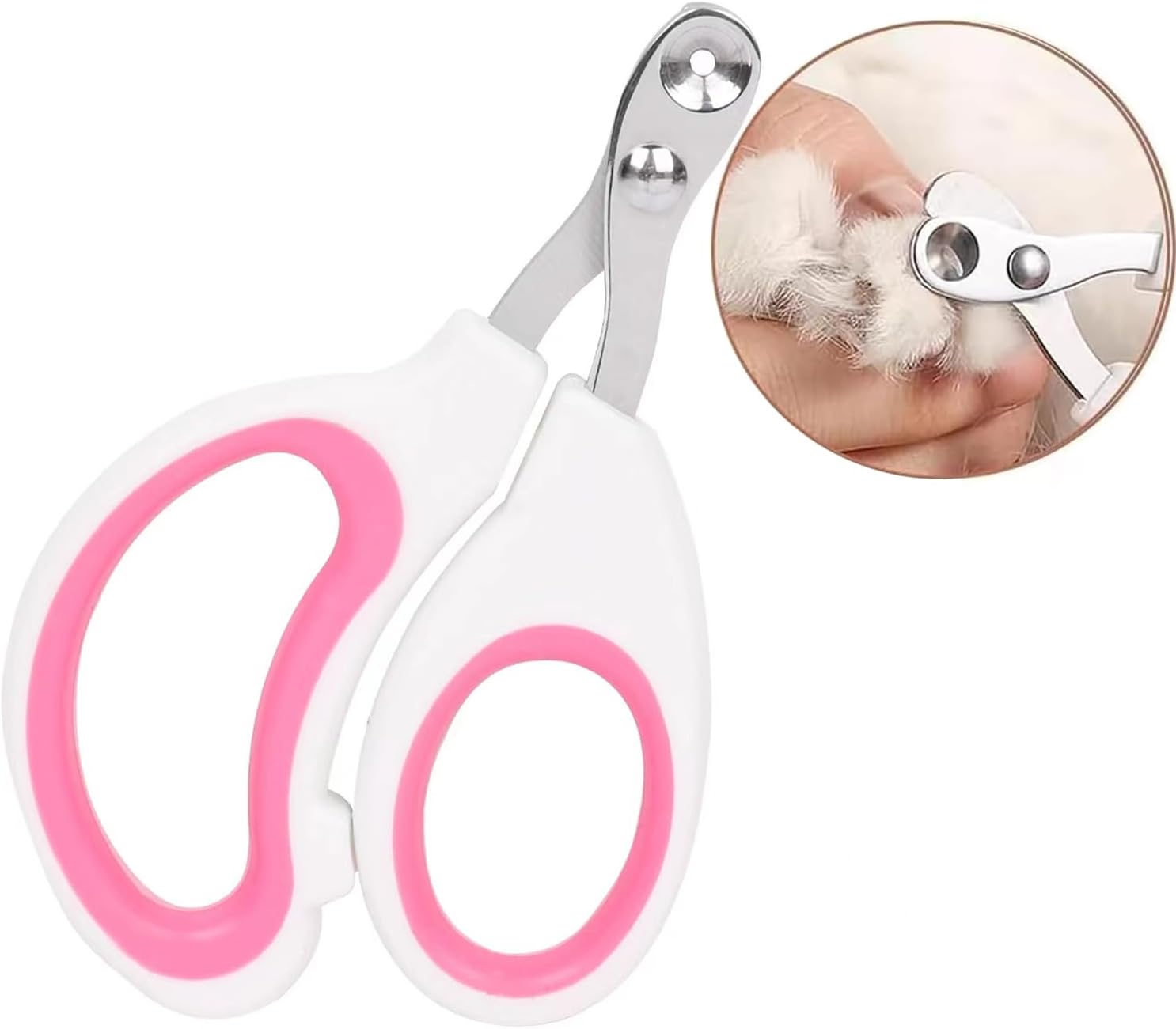 KFX-8042173 Professional Cat Nail Clippers with Safety Circular Cut Hole and Ergonomic Non-Slip Handle for Easy Trimming