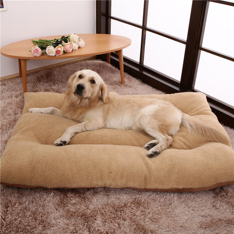 KFX-8044733 Cozy Large Dog Bed with Removable Cotton Pad - Warm Thick Design for Golden Retrievers and Large Breeds