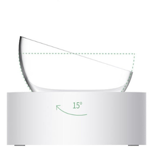 KFX-8044861 15° Adjustable Cat Bowl – Single & Double Options with Durable Plastic Design