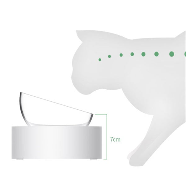 KFX-8044861 15° Adjustable Cat Bowl – Single & Double Options with Durable Plastic Design