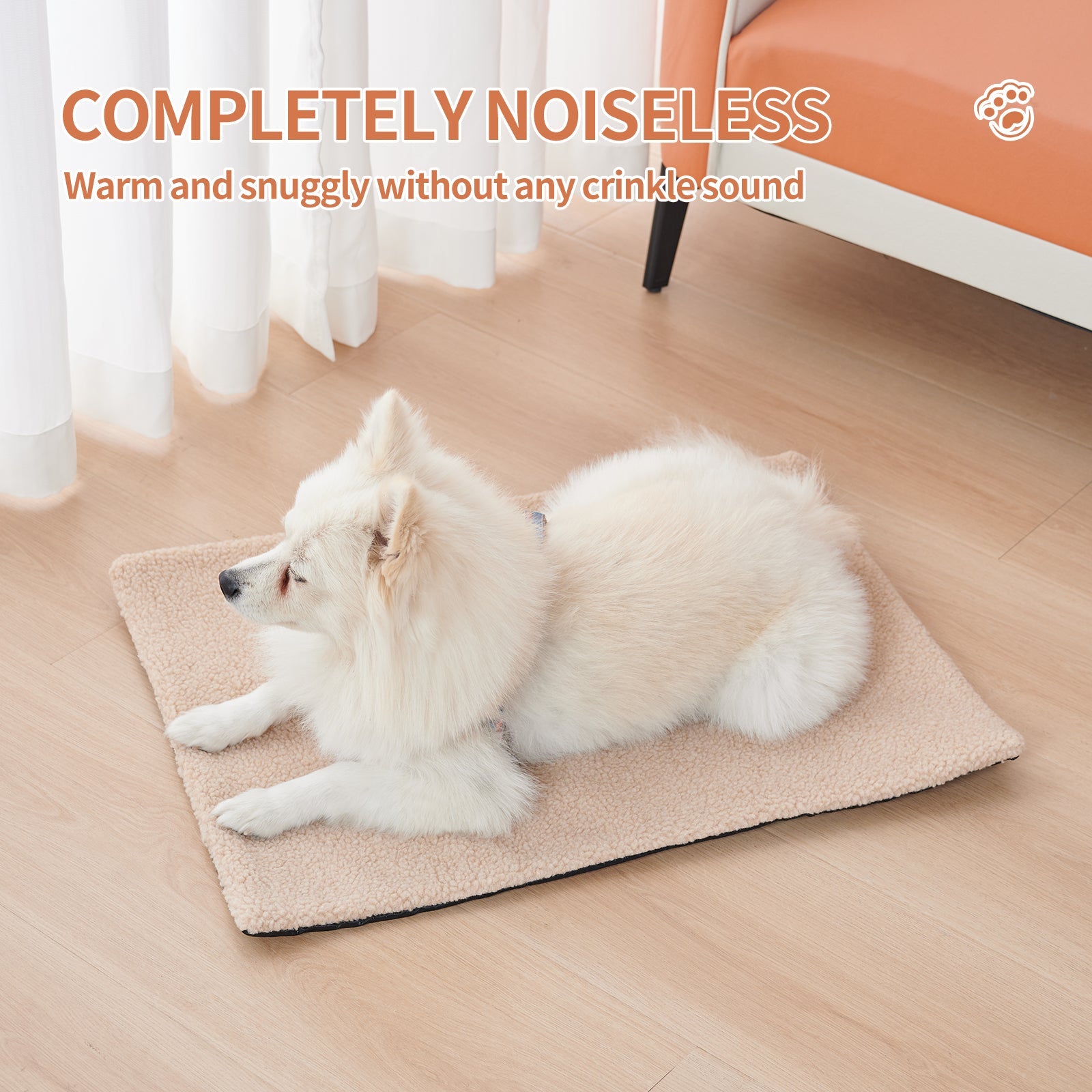 KFX-8046525 Self Heating Plush Pet Blanket for Indoor Cats - Cozy Winter Cushion Mat