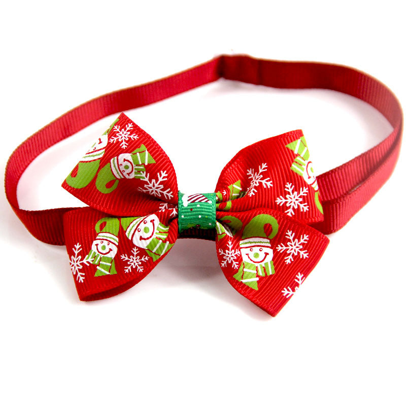 KFX-8046653 Handmade Pet Bow Tie Collar – Adjustable Ribbon Pet Jewelry for All Pets (20-36cm)