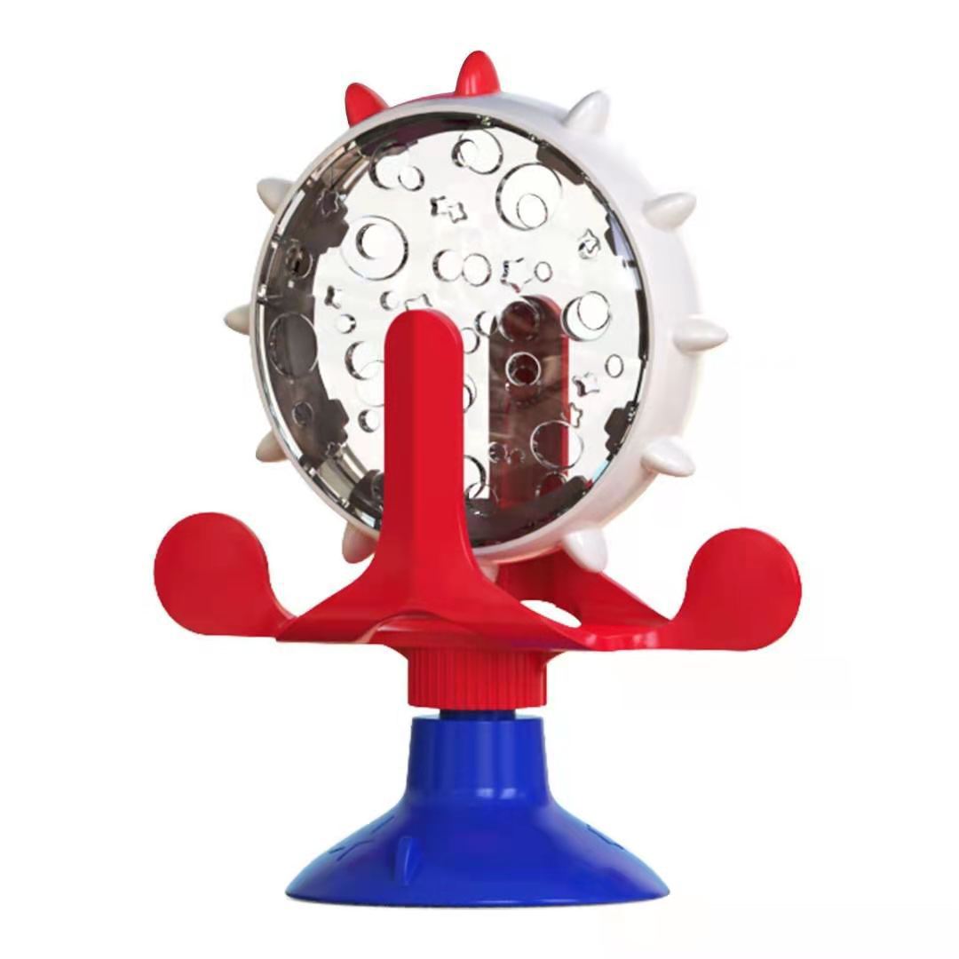 KFX-8047933 Interactive Puzzle Feeder Toy for Cats and Small Dogs with Bell and Snack Dispenser