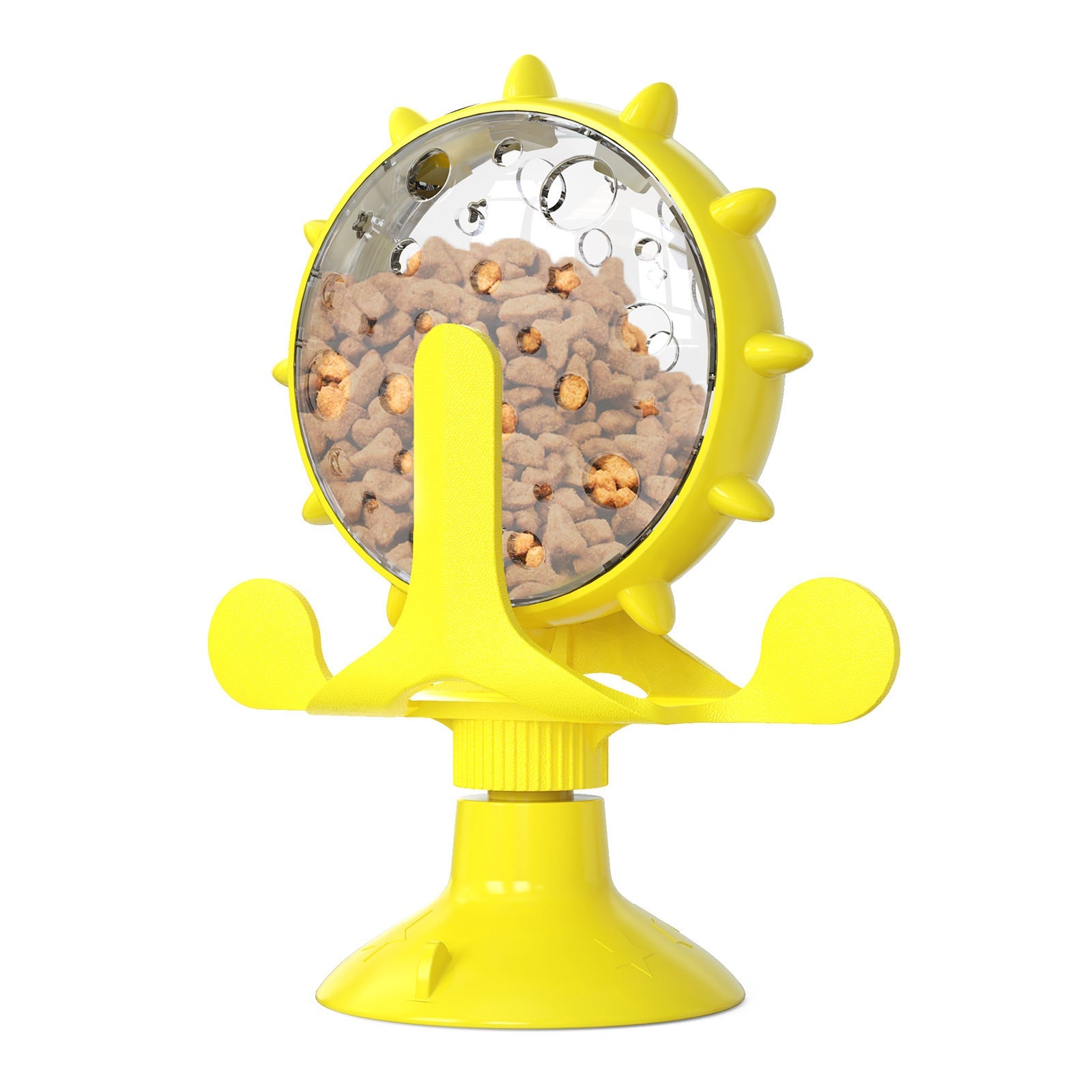 KFX-8047933 Interactive Puzzle Feeder Toy for Cats and Small Dogs with Bell and Snack Dispenser