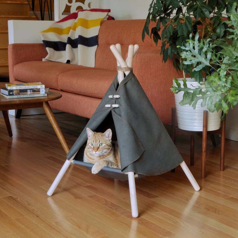 KFX-8055229 Cozy Cat and Dog Tent Bed Frame - Stylish Pet Nest in Multiple Colors