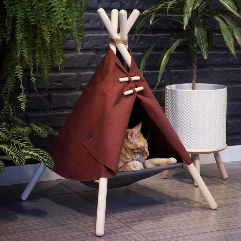 KFX-8055229 Cozy Cat and Dog Tent Bed Frame - Stylish Pet Nest in Multiple Colors