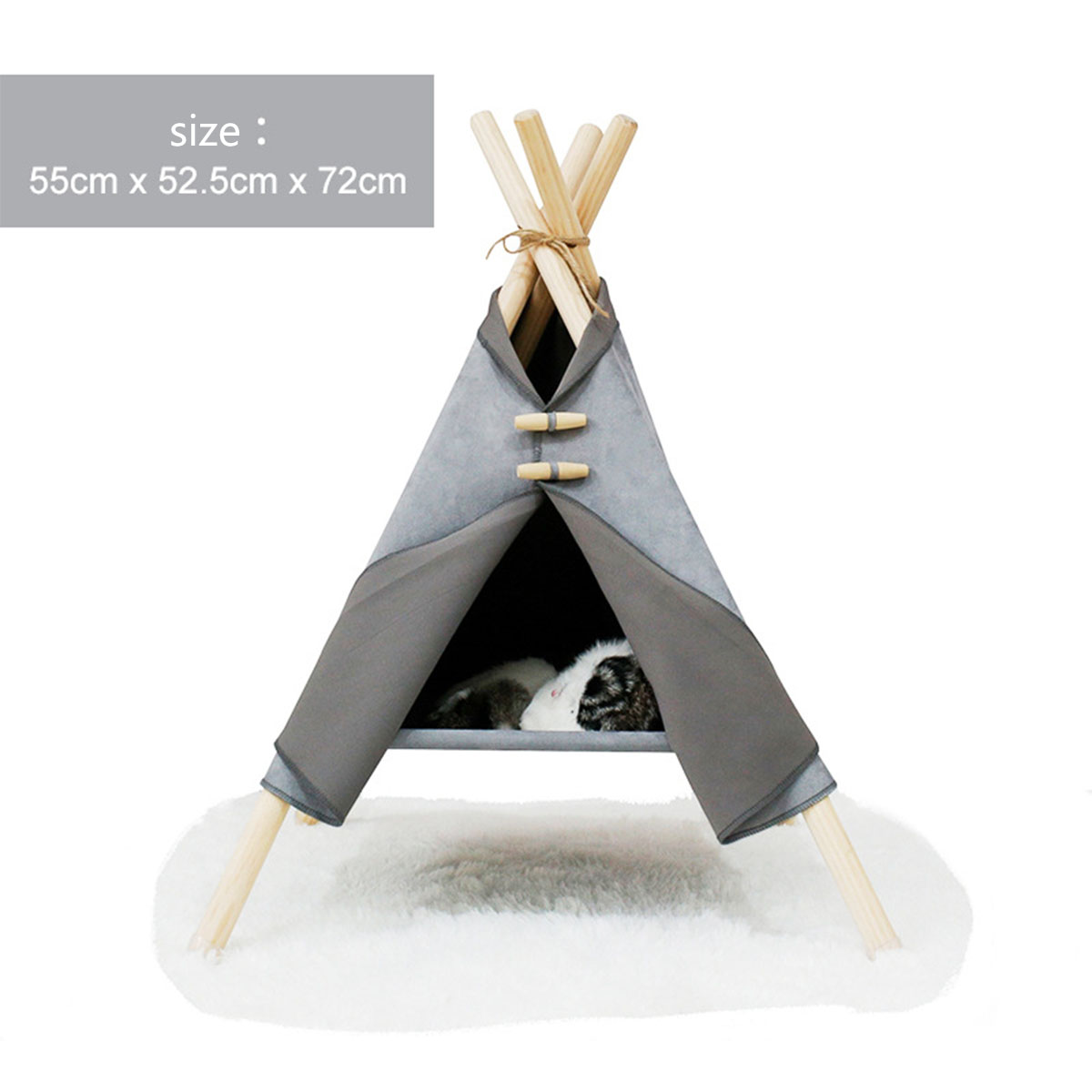 KFX-8055229 Cozy Cat and Dog Tent Bed Frame - Stylish Pet Nest in Multiple Colors