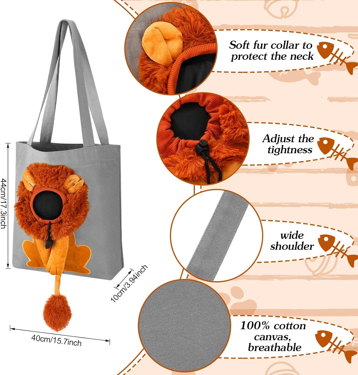 KFX-8057661 Portable Pet Carrier Bag for Small Dogs and Cats on the Go