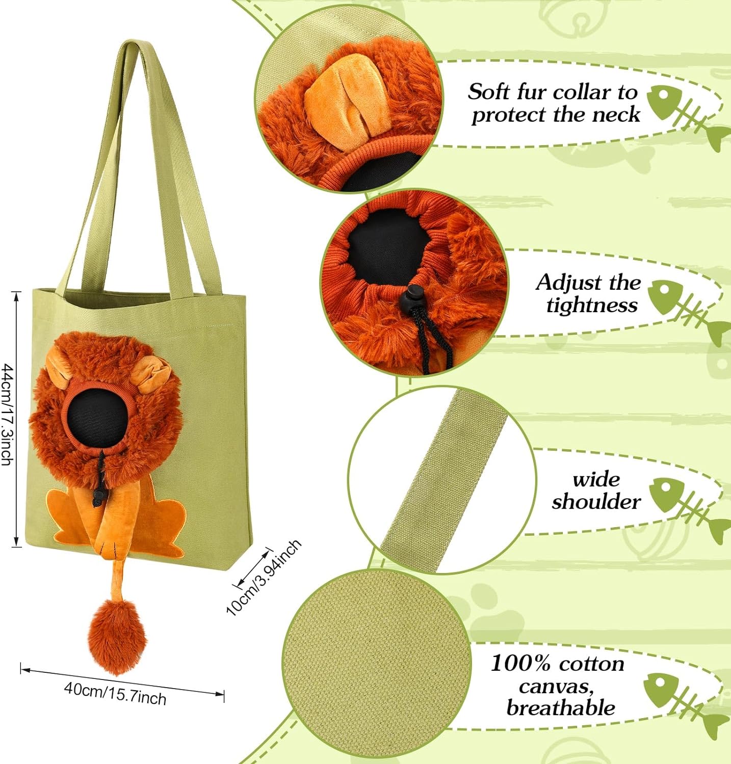 KFX-8057661 Portable Pet Carrier Bag for Small Dogs and Cats on the Go
