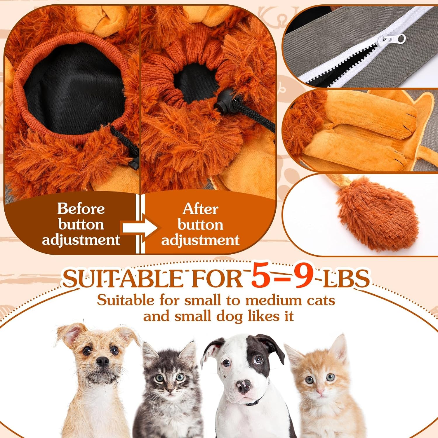 KFX-8057661 Portable Pet Carrier Bag for Small Dogs and Cats on the Go