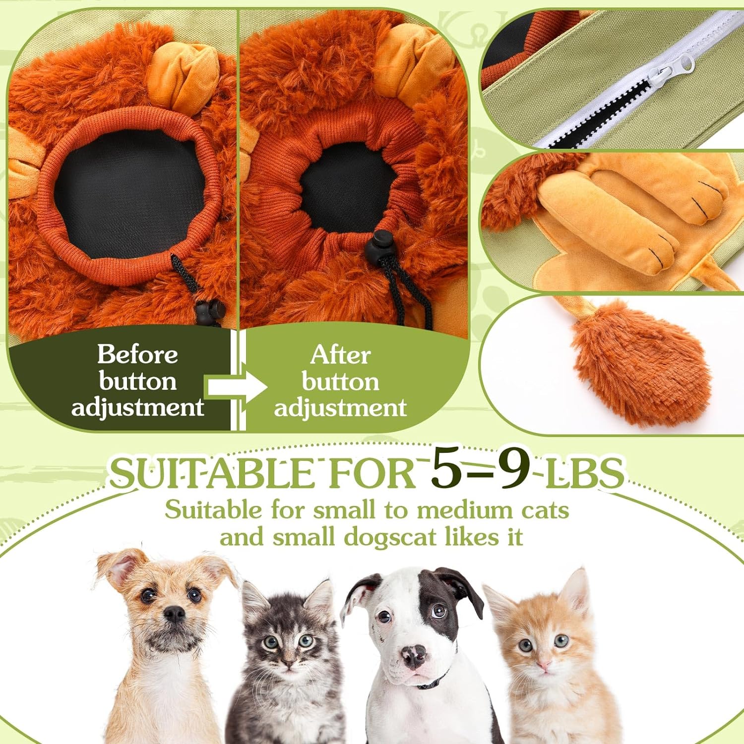 KFX-8057661 Portable Pet Carrier Bag for Small Dogs and Cats on the Go