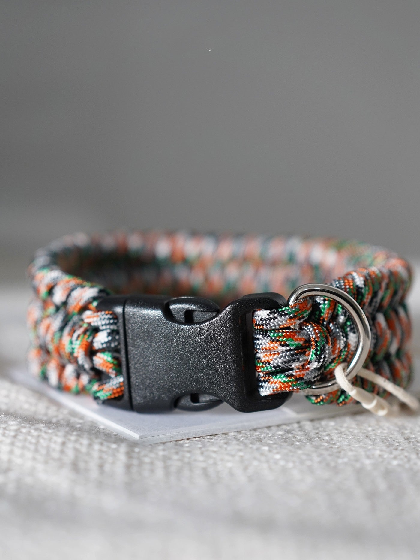 KFX-8058173 Woven Umbrella Rope Dog Collar - Adjustable Sizes 26cm to 40cm
