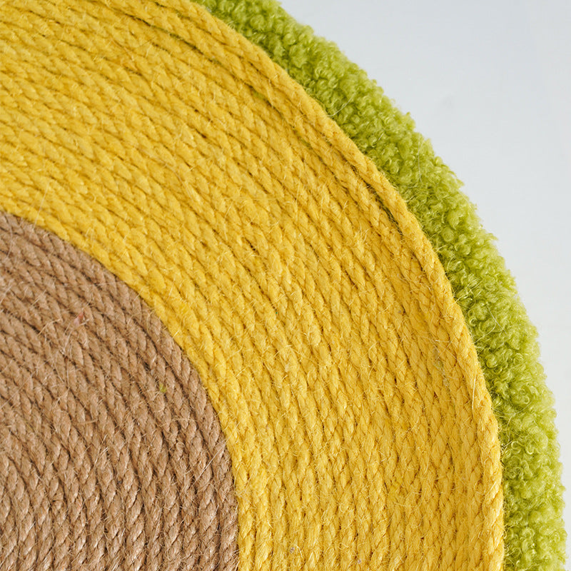 KFX-8060221 Avocado Cat Scratching Basin - Sisal Material, 40x10cm Multifunctional Pet Toy