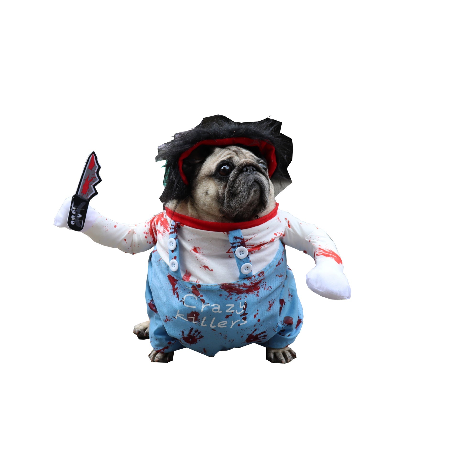 KFX-8060349 Bloody Doll Halloween Costume for Pets - Dog & Cat Clothing in S, M, L, XL Sizes