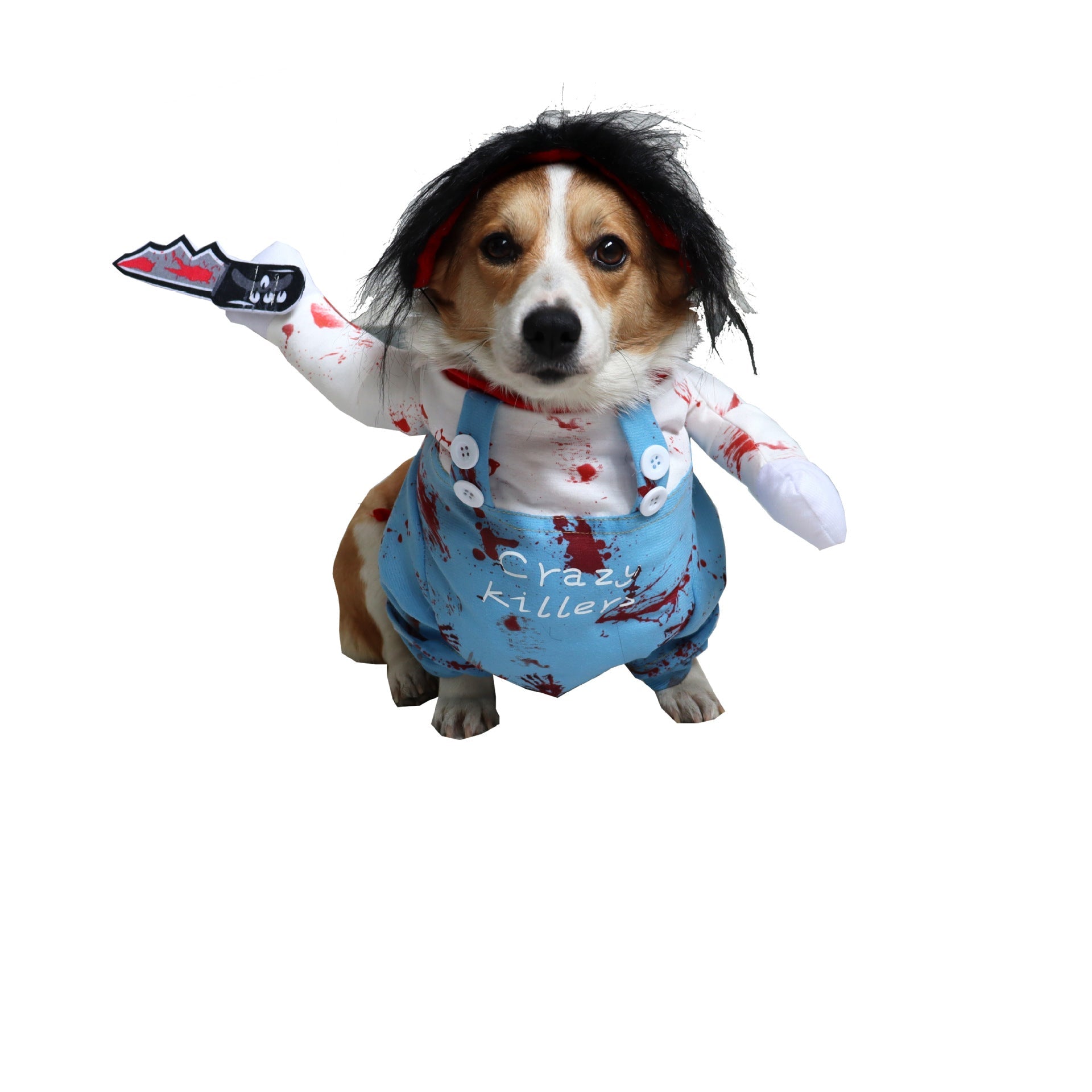 KFX-8060349 Bloody Doll Halloween Costume for Pets - Dog & Cat Clothing in S, M, L, XL Sizes