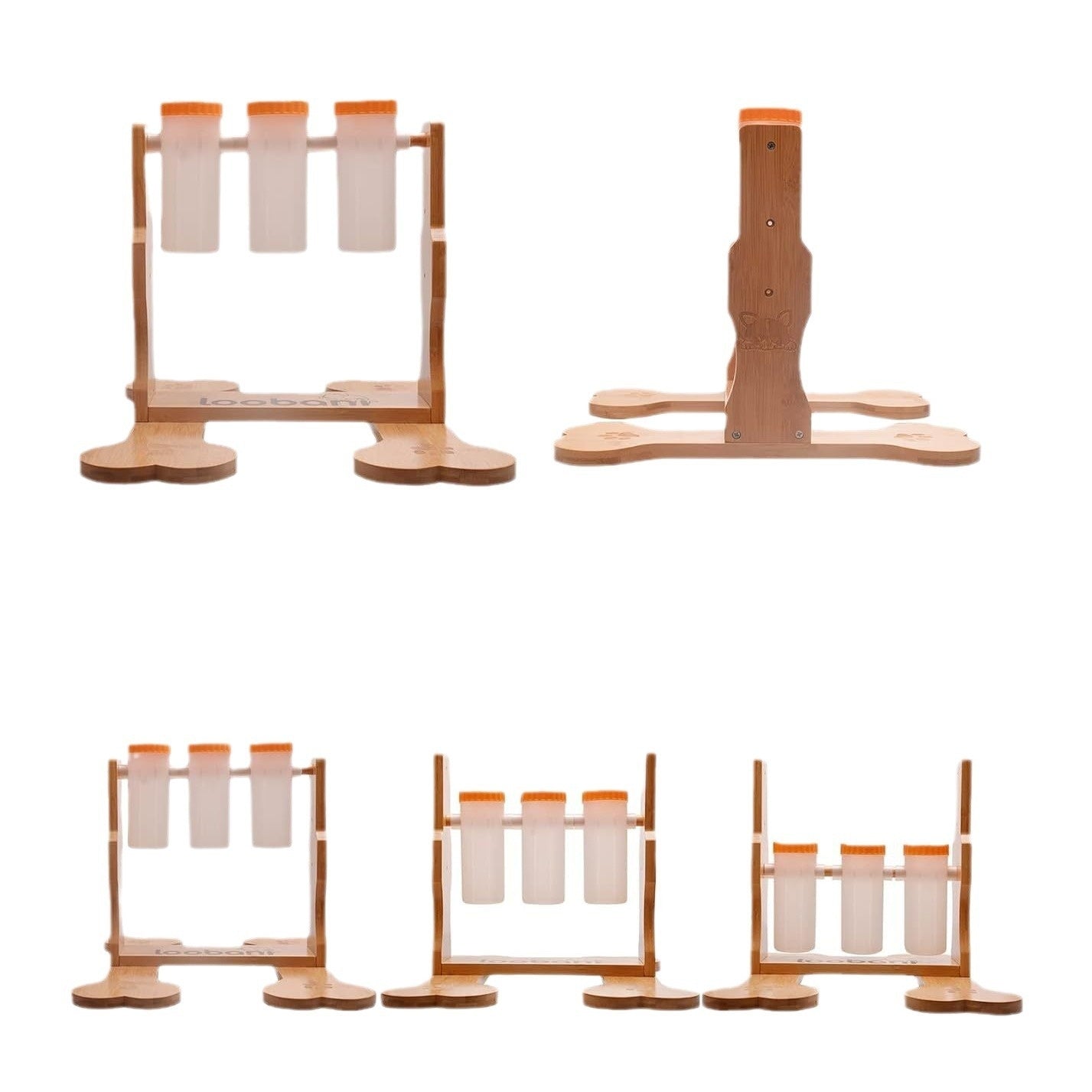 KFX-8060989 Interactive Wooden Dog Puzzle Toy - Snack Dispenser Feeder for Pets