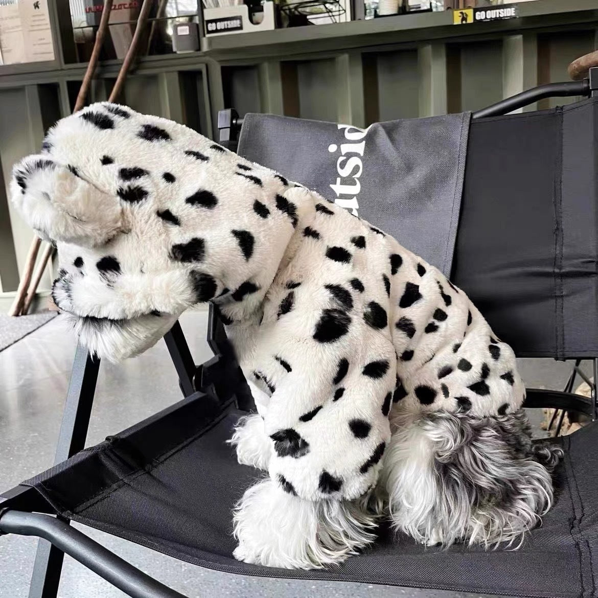 KFX-8061757 Cozy Thickened Warm Fur Coat for Dogs in Tiger, Pink Heart, and Cow Patterns