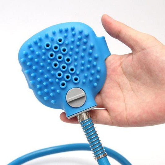 KFX-8063421 Pet Bathing Tool with Massaging Shower Spray for Dogs, Cats, and Horses, Adjustable Design with Faucet Adapters