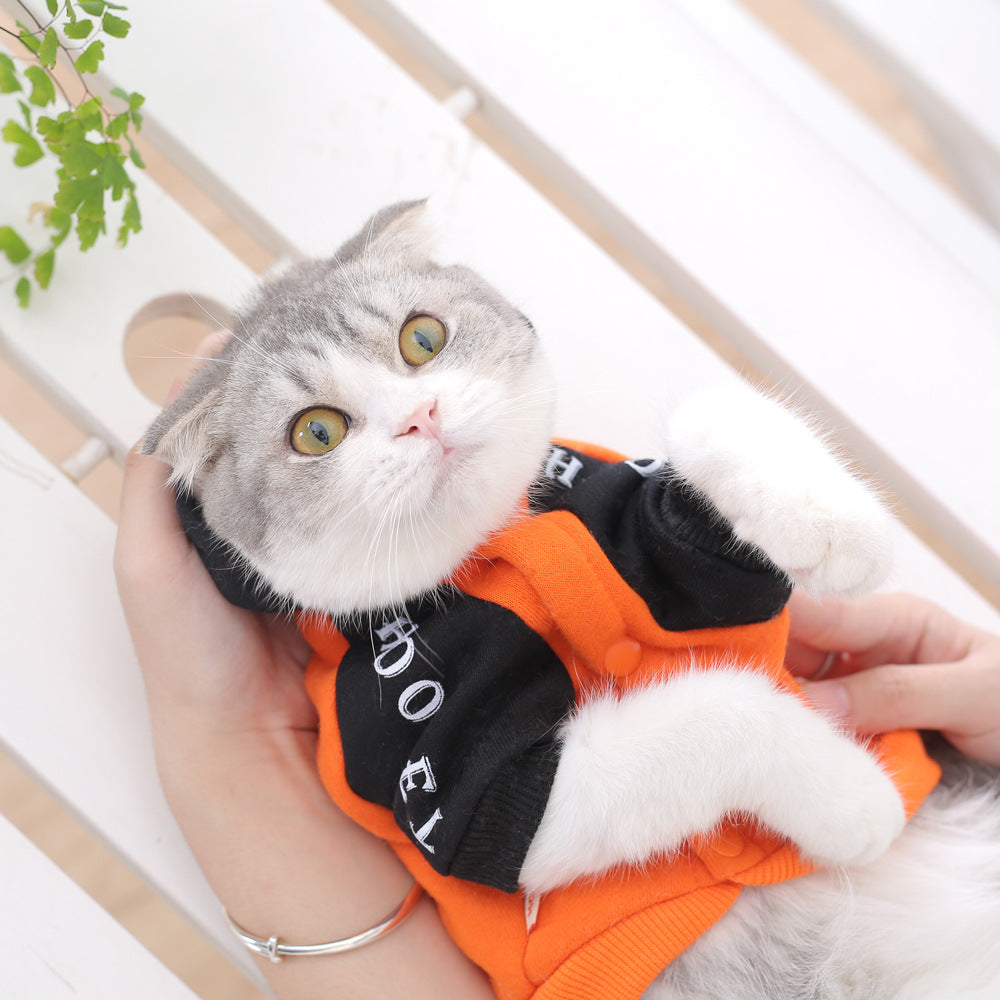 KFX-8067005 Casual Two-Legged Sweatshirt for Puppies – Autumn and Winter Clothing