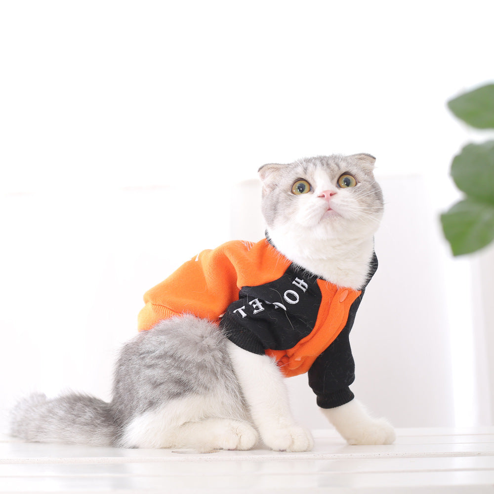KFX-8067005 Casual Two-Legged Sweatshirt for Puppies – Autumn and Winter Clothing