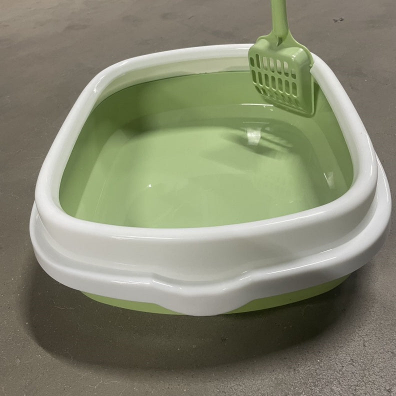 KFX-8067389 Compact Cat Litter Box for Small Spaces - Ideal for Kittens and Small Cats