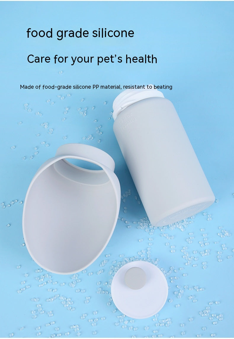 KFX-8067773 Portable Silicone Water Bottle for Pets - Large Capacity Dog Drinking Cup, Foldable & Lightweight