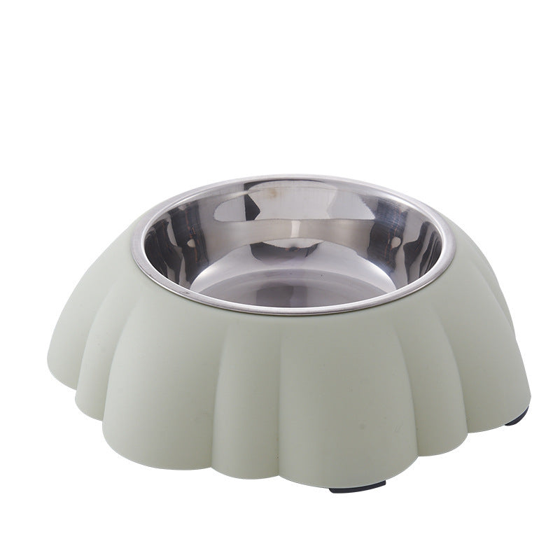 KFX-8067901 Colorful Stainless Steel and Plastic Pet Bowl - 21.5cm Outer, 14.2cm Inner, Safe and Non-Toxic Material