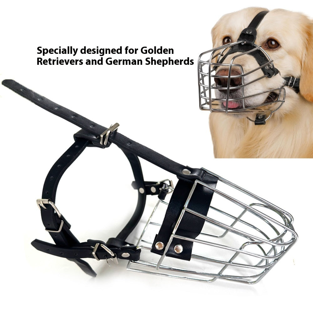 KFX-8071357 Metal Dog Mouth Cover for Golden Retriever and German Shepherd
