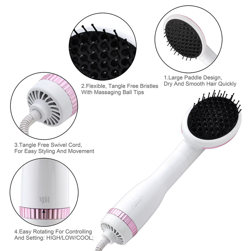 KFX-8073277 Multifunctional Pet Hair Dryer and Straightening Comb with Hot/Cold Air and Noise Reduction