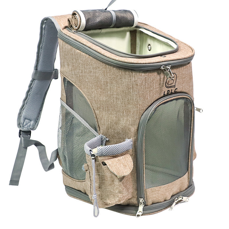 KFX-8073917 Portable Pet Carrying Bag for Small Dogs and Cats – Eco-Friendly Cationic Linen Fabric