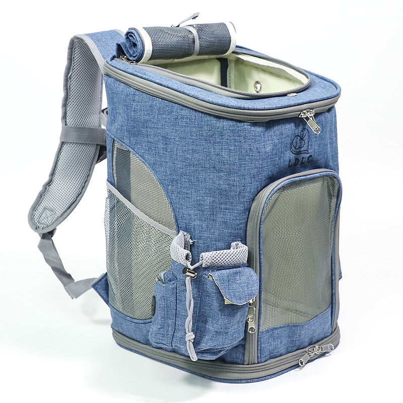 KFX-8073917 Portable Pet Carrying Bag for Small Dogs and Cats – Eco-Friendly Cationic Linen Fabric