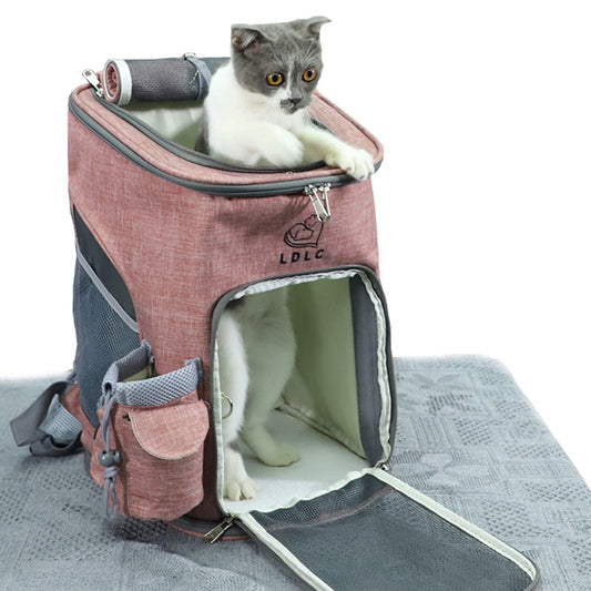 KFX-8073917 Portable Pet Carrying Bag for Small Dogs and Cats – Eco-Friendly Cationic Linen Fabric
