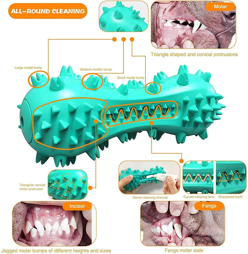 KFX-8074941 Durable Rubber Molar Stick for Small to Medium Aggressive Dogs - Cleans Teeth and Relieves Anxiety