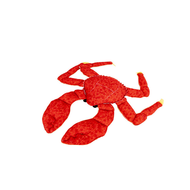 KFX-8077117 Vocal Plush Pet Toy - Bite-Resistant Seahorse & King Crab with Interactive Sounds