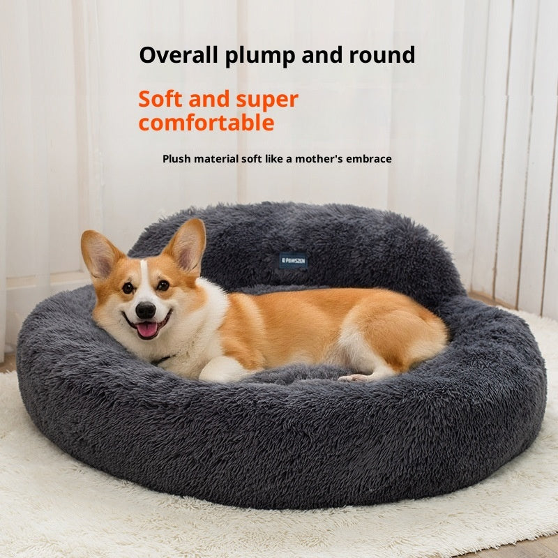 KFX-8077501 Winter Warm Breathable Pet Bed for Cats - Available in Light Gray, Dark Gray, Pink, Brown, Multiple Sizes