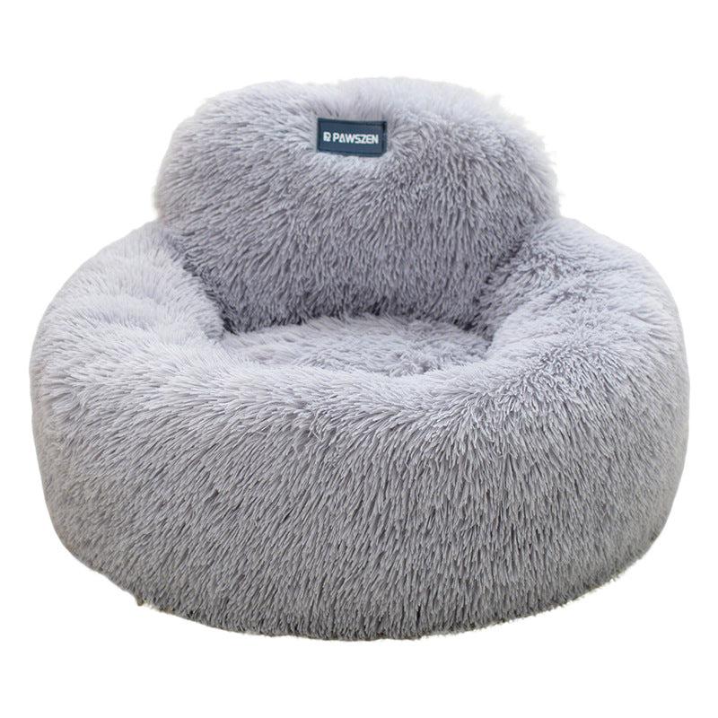 KFX-8077501 Winter Warm Breathable Pet Bed for Cats - Available in Light Gray, Dark Gray, Pink, Brown, Multiple Sizes