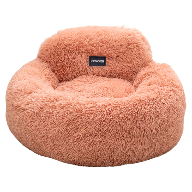 KFX-8077501 Winter Warm Breathable Pet Bed for Cats - Available in Light Gray, Dark Gray, Pink, Brown, Multiple Sizes