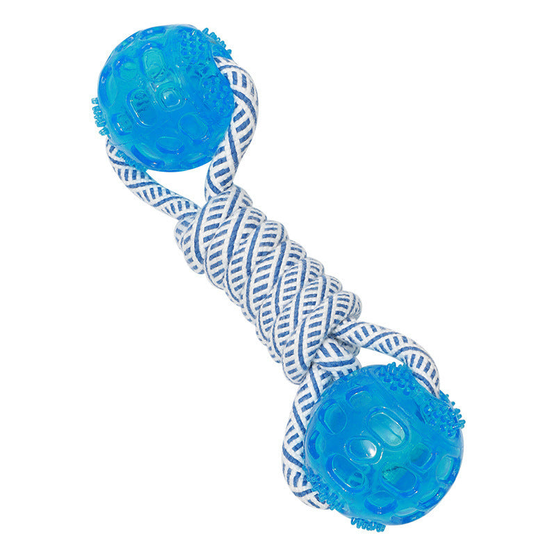 KFX-8078269 Cotton Rope Dog Chew Toy with TPR for Dental Care - Multiple Sizes Available