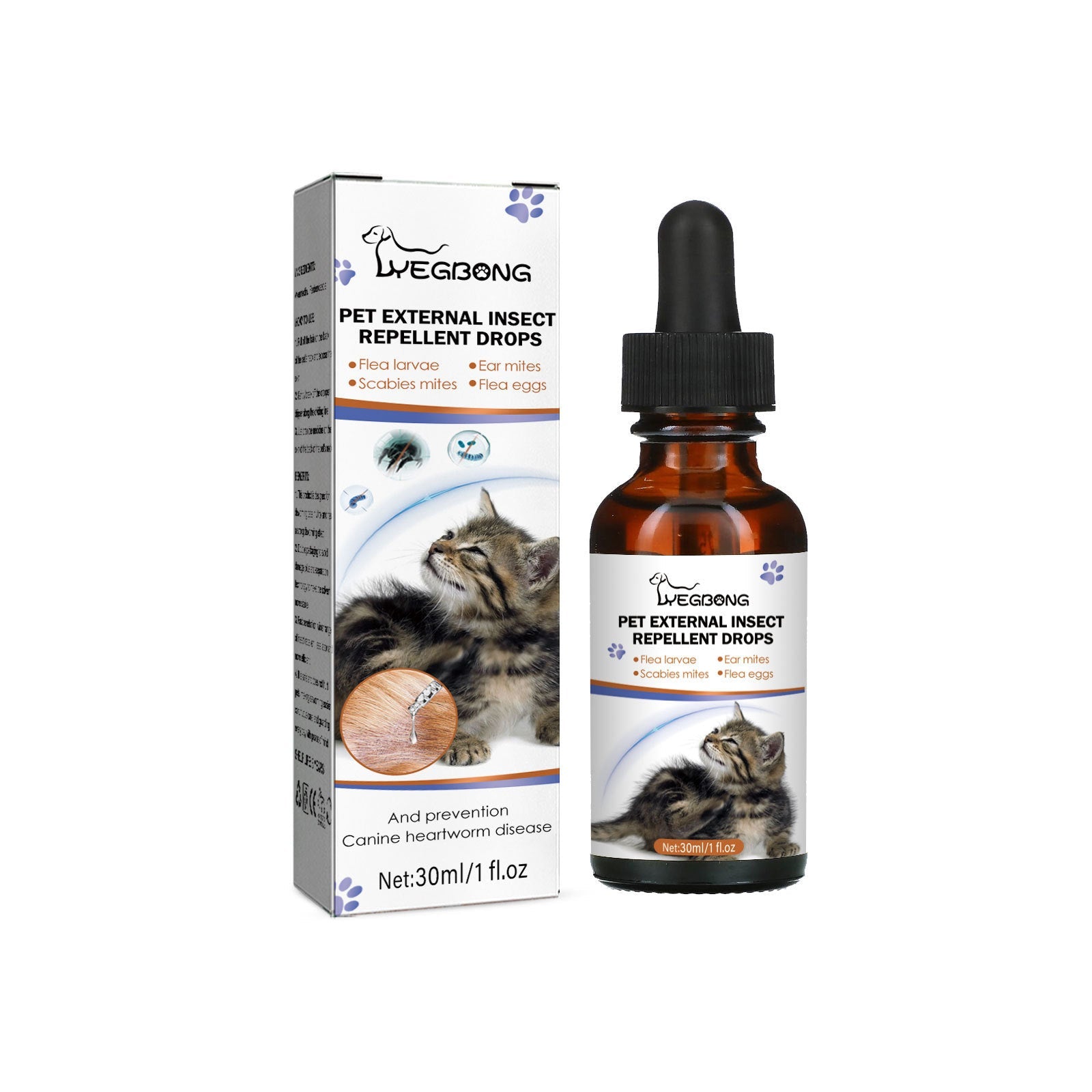 KFX-8079037 Pet Drops Spray for Effective Removal of Lice, Ticks, and Fleas in Dogs - 30ml