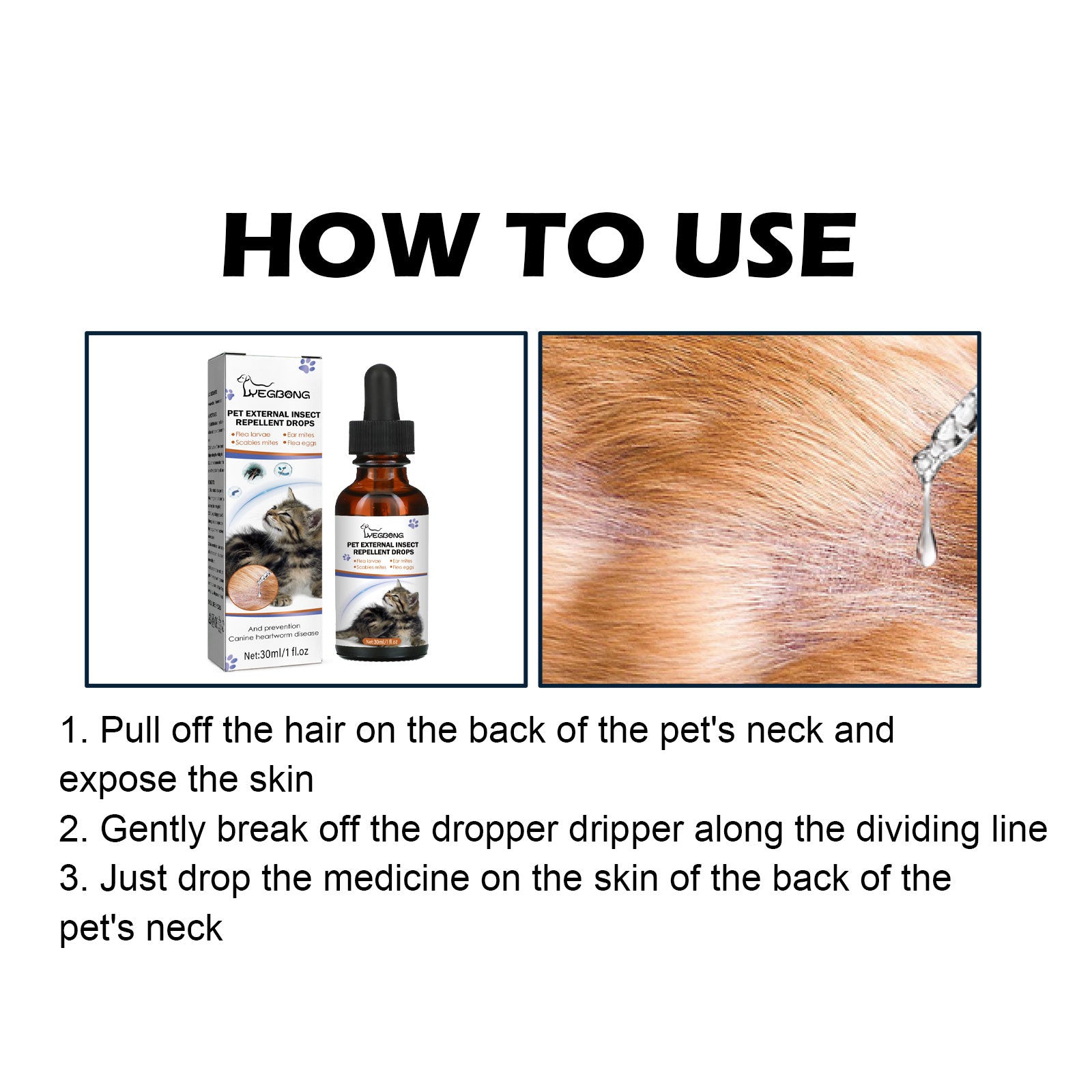 KFX-8079037 Pet Drops Spray for Effective Removal of Lice, Ticks, and Fleas in Dogs - 30ml