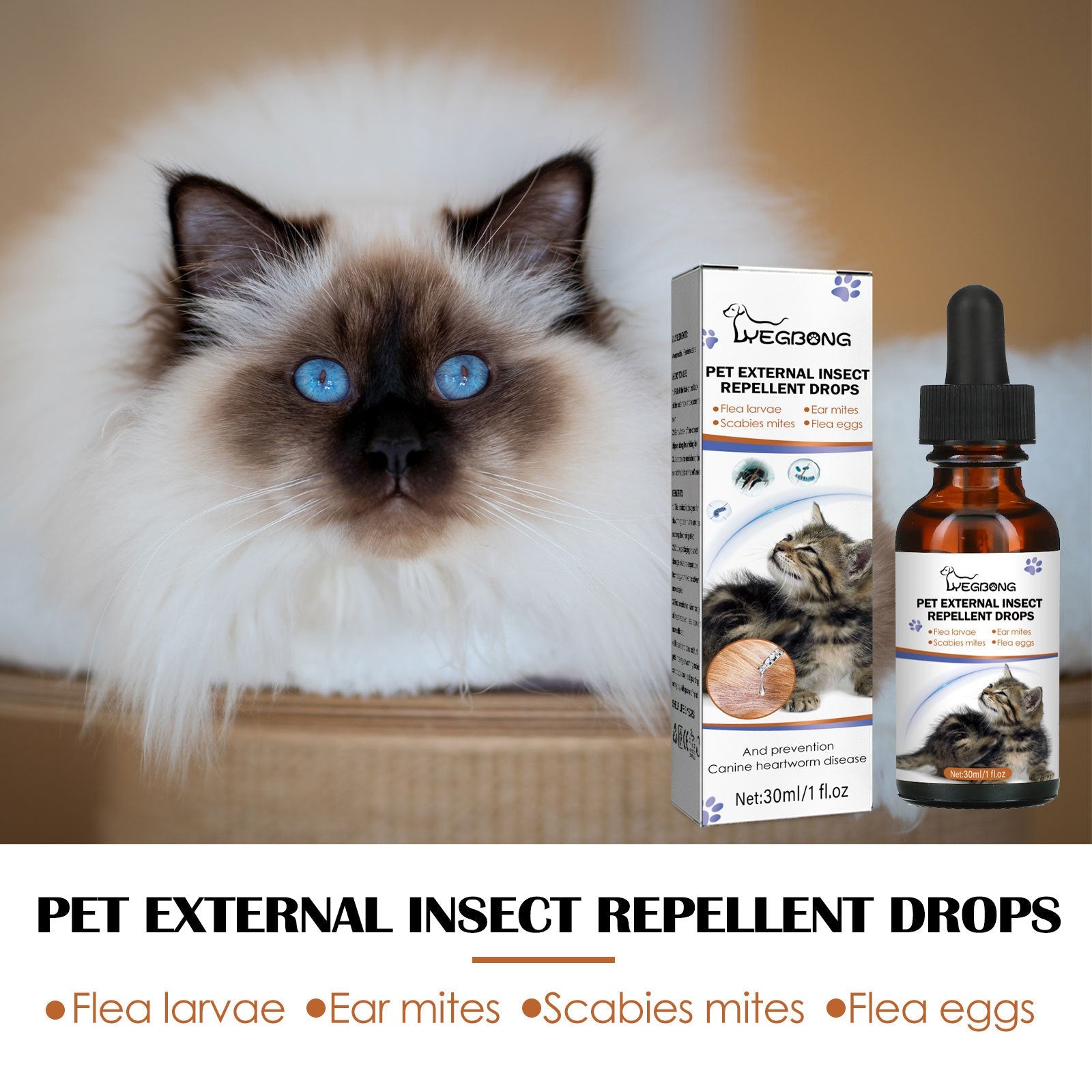 KFX-8079037 Pet Drops Spray for Effective Removal of Lice, Ticks, and Fleas in Dogs - 30ml