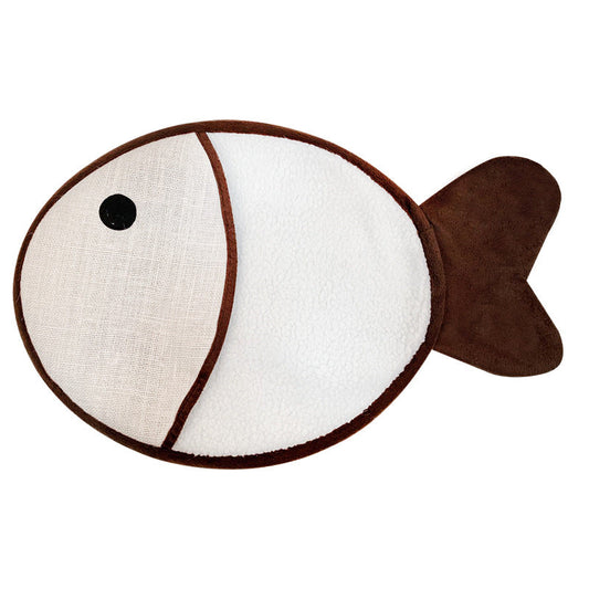 KFX-8079293 Sisal Cat Scratch Pad Toy - Plush Fish, Square & Round Designs