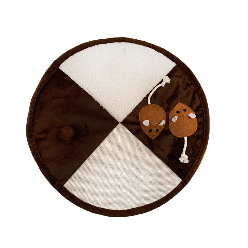 KFX-8079293 Sisal Cat Scratch Pad Toy - Plush Fish, Square & Round Designs