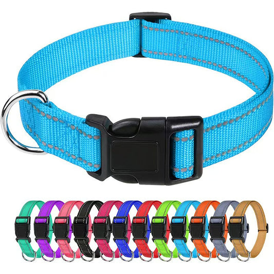 KFX-8079421 Durable Nylon Outdoor Dog Collars in Multiple Colors and Sizes for All Breeds