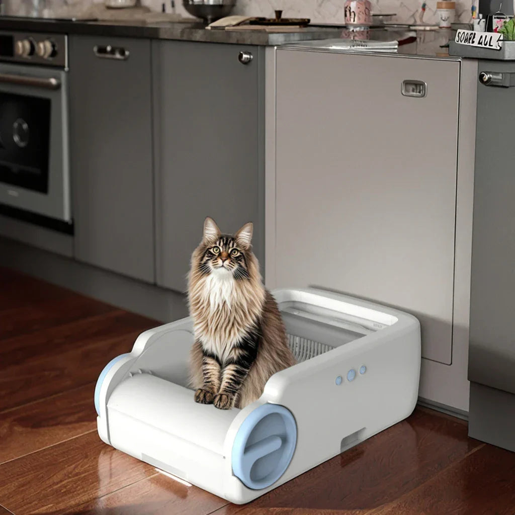 KFX-808083 Automatic Self-Cleaning Cat Litter Box with APP Control, Odor-Free, Low Noise, and Easy Clean for Large Cats