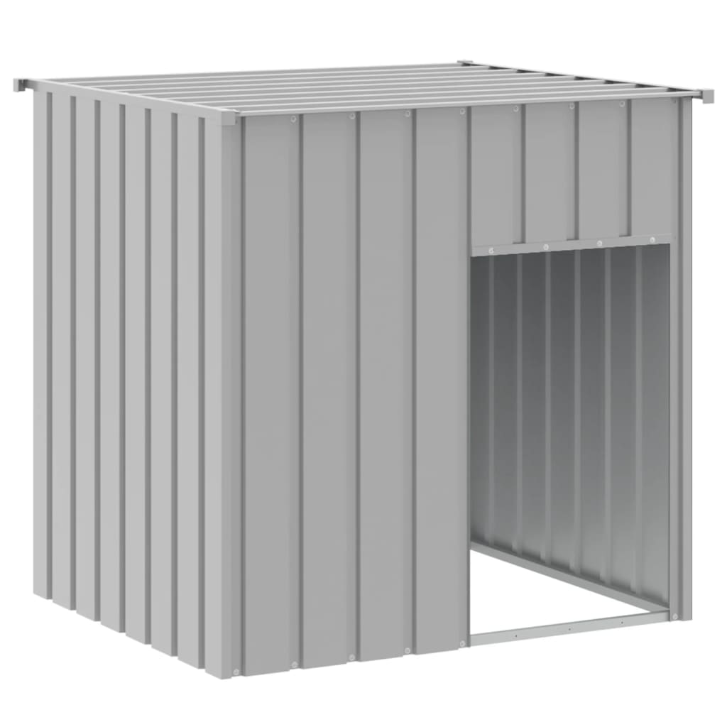 KFX-8081469 Spacious Galvanized Steel Doghouse with Roof for Safety and Comfort