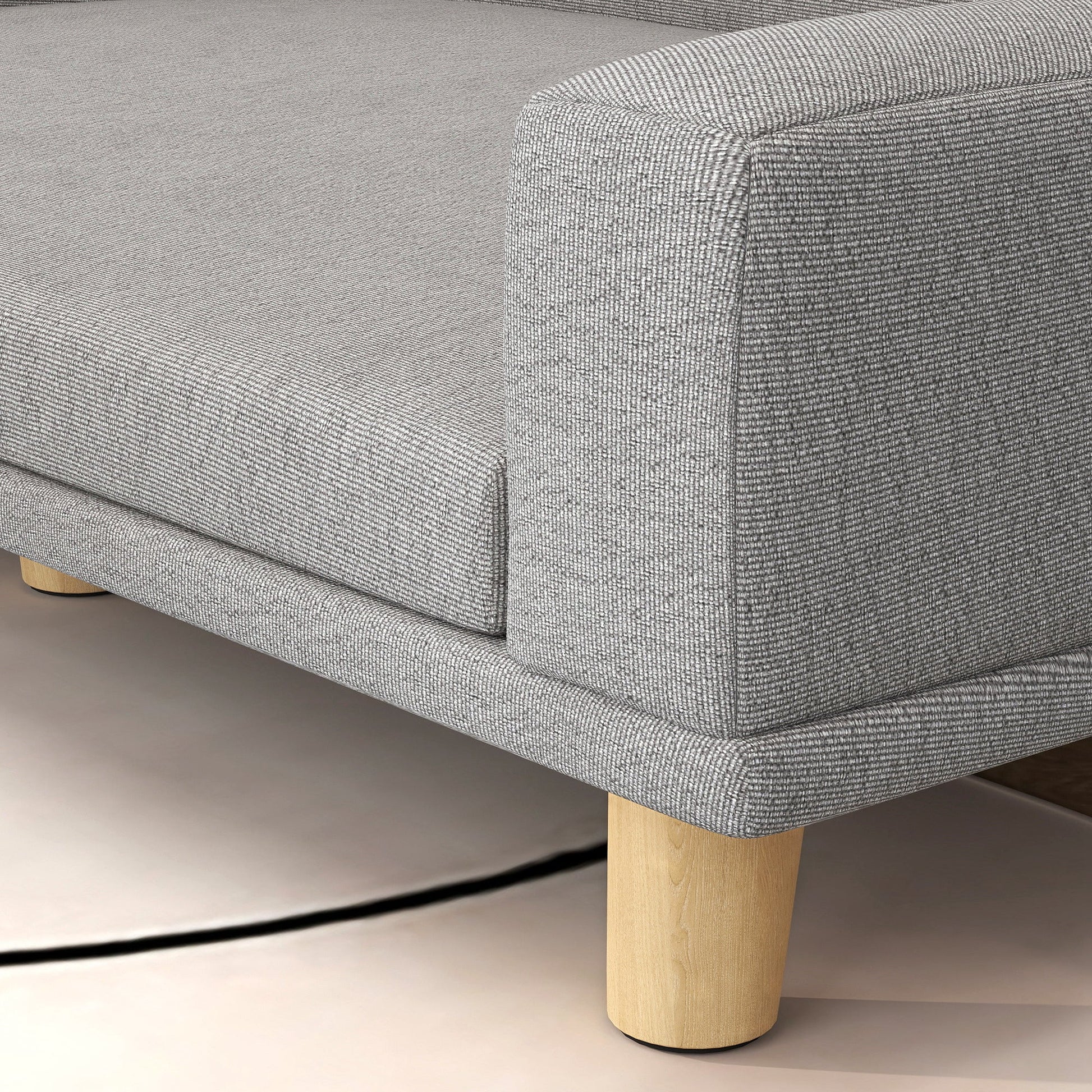 KFX-8081853 Large Dog and Cat Sofa Couch Bed with Washable Cushion in Gray