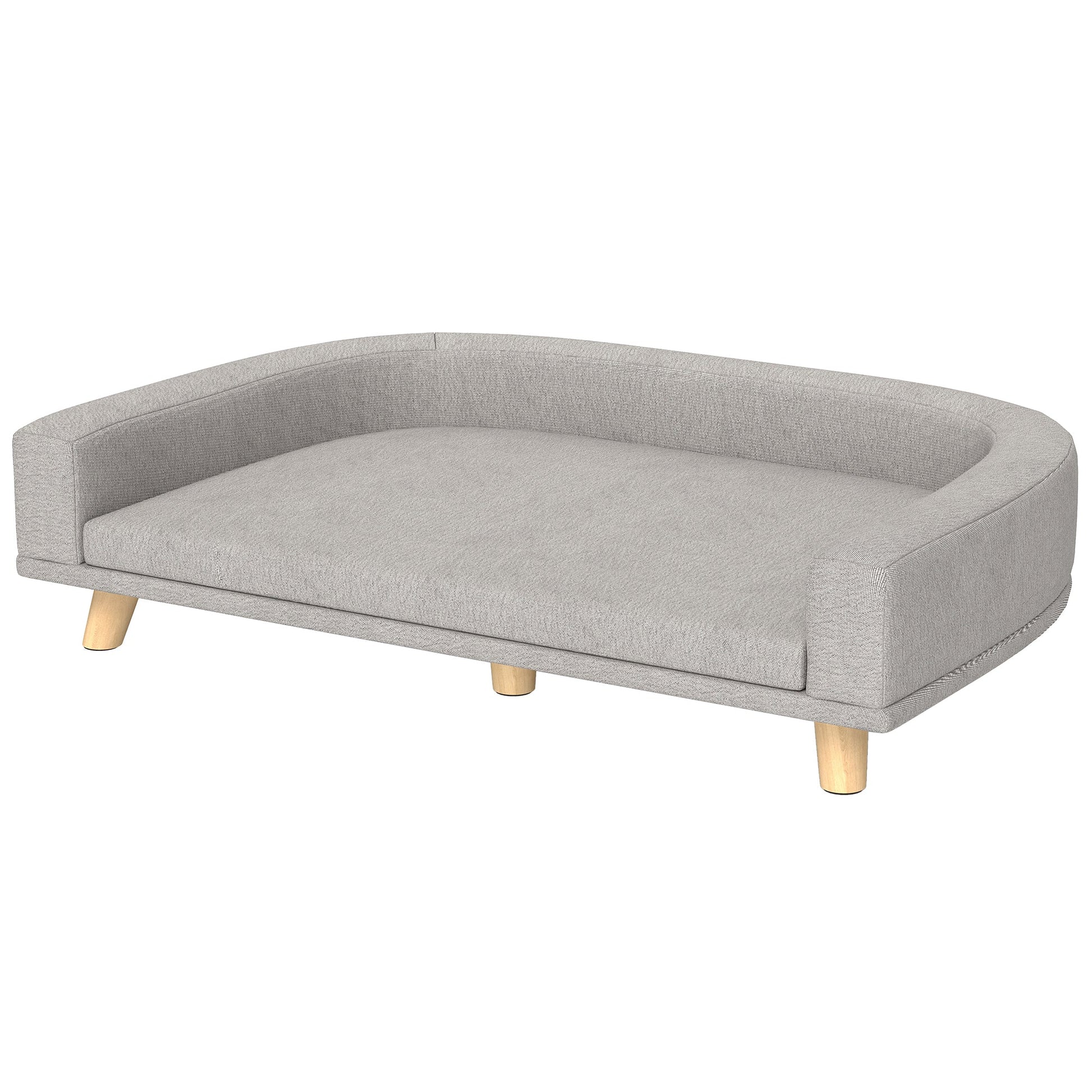 KFX-8081853 Large Dog and Cat Sofa Couch Bed with Washable Cushion in Gray